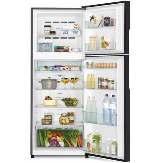 HITACHI 2 DOORS 443L INVERTER FRIDGE - GLASS BLACK (R-VGX490PM9 GBK)